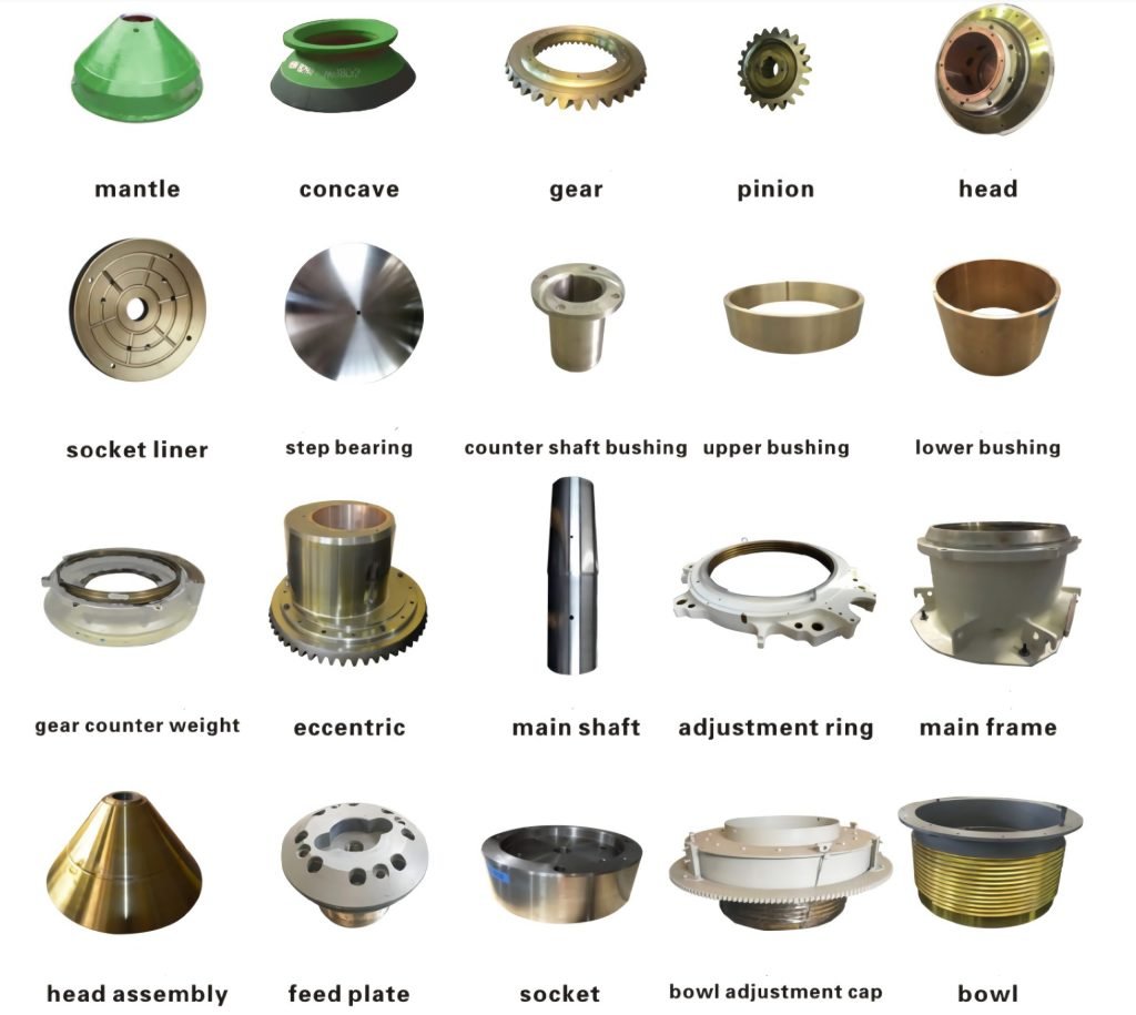 Sandvik Metso Cone Crusher Spare Parts Including Mantle, Concave, Bushing and Wear Parts