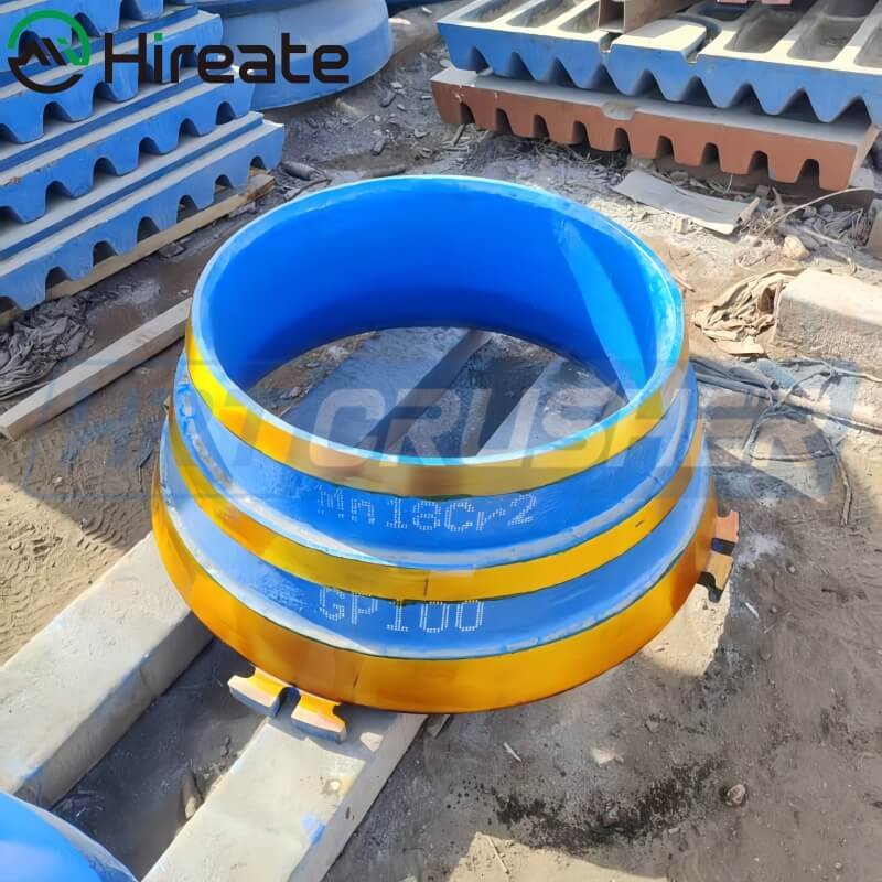 Metso GP100 Concave, cone crusher spare parts for Metso GP100 cone crusher
