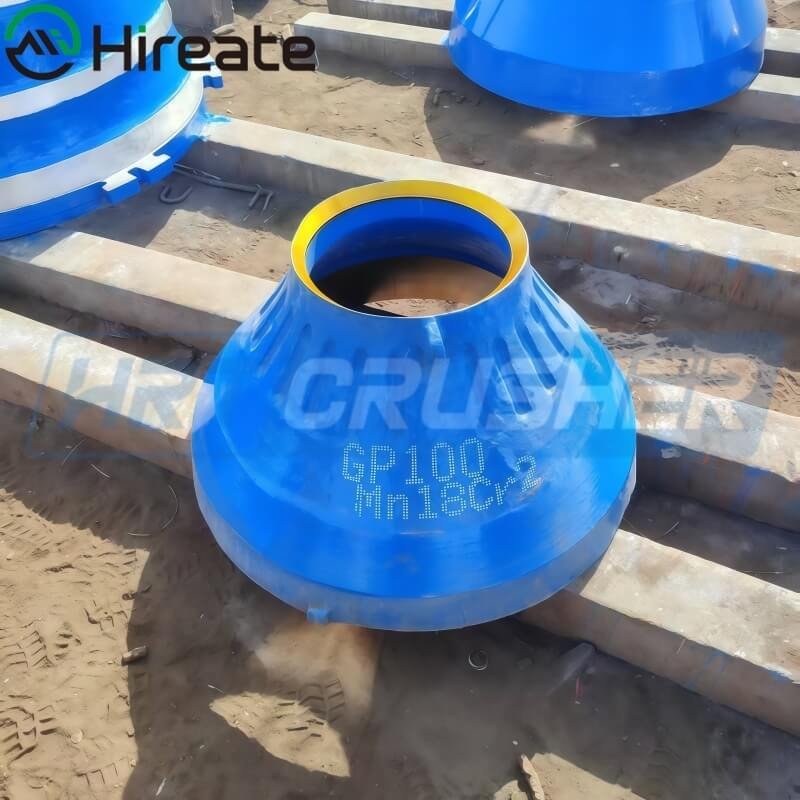 Metso GP100 Mantle, cone crusher spare parts for Metso GP100 cone crusher