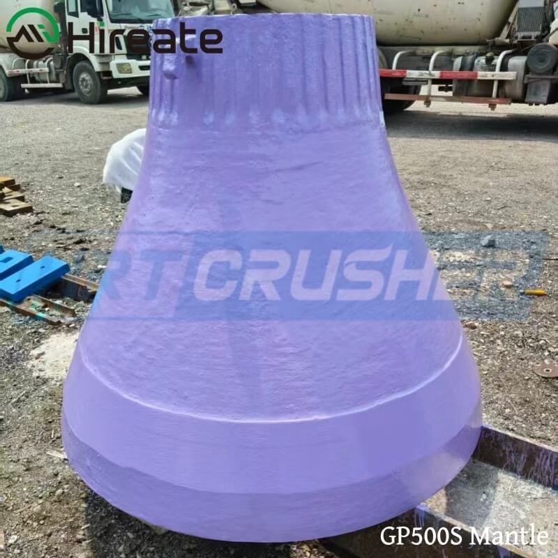 Metso GP500s Mantle, cone crusher spare parts for Metso GP500s cone crusher