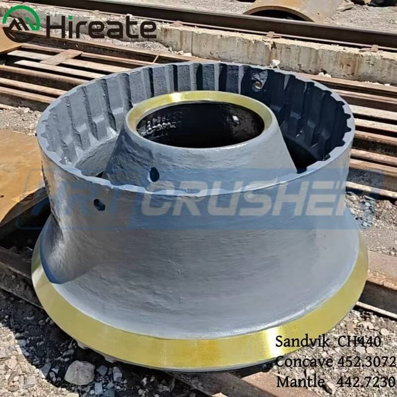 Sandvik CH440 cone crusher wear parts, cone crusher spare parts for Sandvik CH440 cone crusher